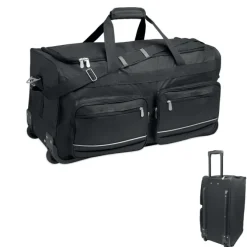 Torba na kółkach 600D RPET / Czarny MO2942-03