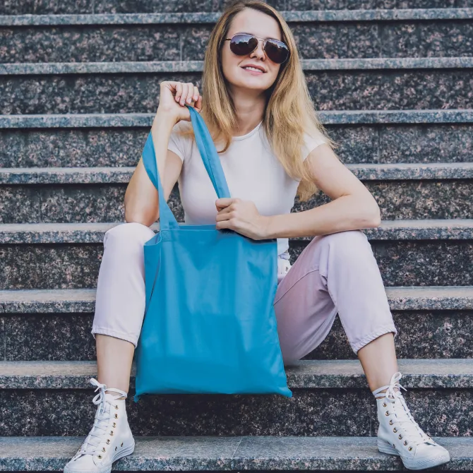 Torba na ramię OEKO-TEX® 140g/m² 38x42cm / Jasnoniebieski LT95156-N0012