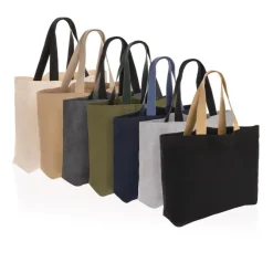 Torba na zakupy AWARE™, bawełna z recyklingu / Niebieski P762.955