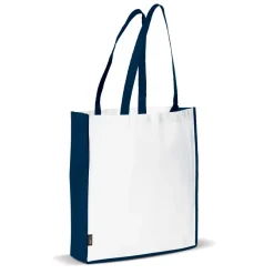 Torba non-woven 75g/m² / Biały / ciemnoniebieski LT91479-N0110