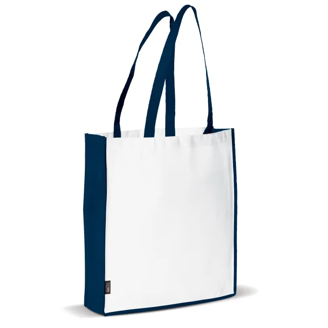Torba non-woven 75g/m² / Biały / ciemnoniebieski LT91479-N0110