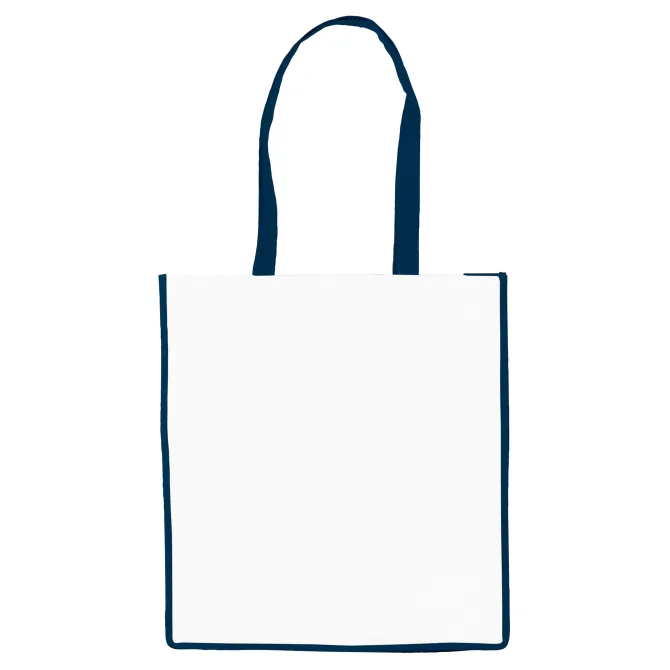 Torba non-woven 75g/m² / Biały / ciemnoniebieski LT91479-N0110