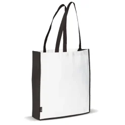 Torba non-woven 75g/m² / Biały / czarny LT91479-N0102