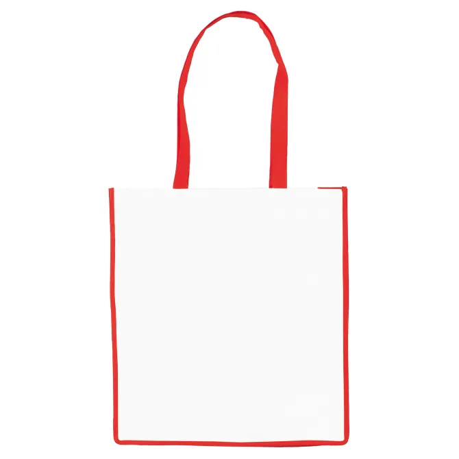 Torba non-woven 75g/m² / Biały / czerwony LT91479-N0121