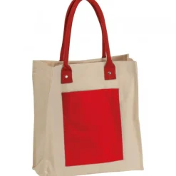 Torba płócienna z długimi uszami 320 g/m2 RODOLFO / Czerwony 6521805
