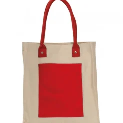 Torba płócienna z długimi uszami 320 g/m2 RODOLFO / Czerwony 6521805