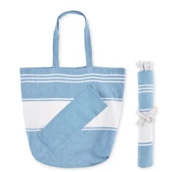 Torba plażowa i ręcznik hammam / Turkusowy MO2954-12