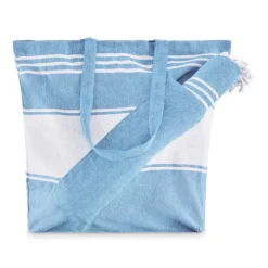 Torba plażowa i ręcznik hammam / Turkusowy MO2954-12