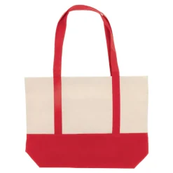 Torba plażowa płótno bawełniane OEKO-TEX® 280g/m² 42x10x30cm / Czerwony LT95247-N0021