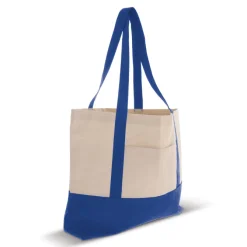 Torba plażowa płótno bawełniane OEKO-TEX® 280g/m² 42x10x30cm / Niebieski LT95247-N0011