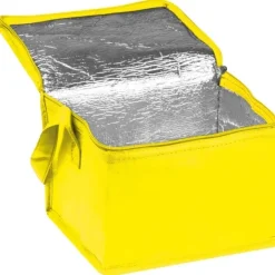 Torba termiczna non woven na 6 puszek 330 ml NIEBY / żółty 154208