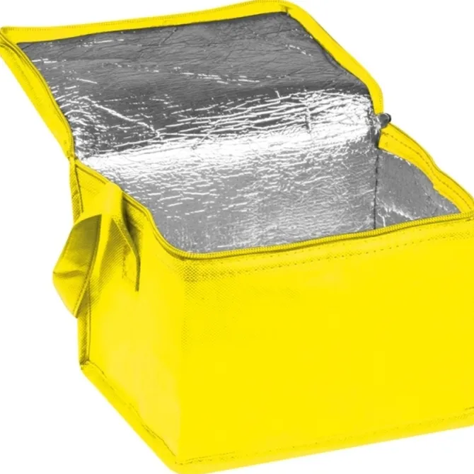Torba termiczna non woven na 6 puszek 330 ml NIEBY / żółty 154208