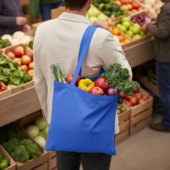 Torba z bawełny z recyklingu i poliestru z recyklingu na zakupy B'RIGHT | Porter / Jasnozielony V8822-10