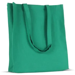 Torba z bawełny z recyklingu z dnem 140g/m² 38x10x42cm / Ciemnozielony LT95242-N0030
