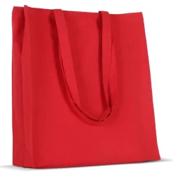 Torba z bawełny z recyklingu z dnem 140g/m² 38x10x42cm / Czerwony LT95242-N0021