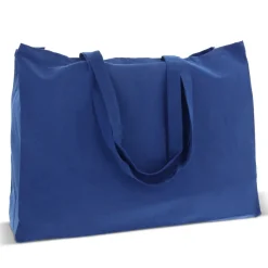 Torba z bawełny z recyklingu z dnem 140g/m² 49x14x37cm / Niebieski LT95243-N0011