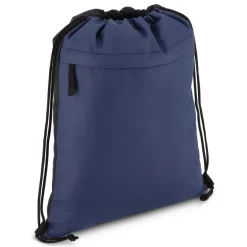 Torba ze sznurkiem z powlekanego PU R-PET 600D, wymiary 33 x 42 cm / Ciemnoniebieski LT91394-N0010