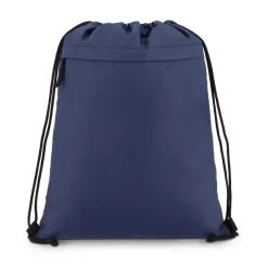 Torba ze sznurkiem z powlekanego PU R-PET 600D, wymiary 33 x 42 cm / Ciemnoniebieski LT91394-N0010