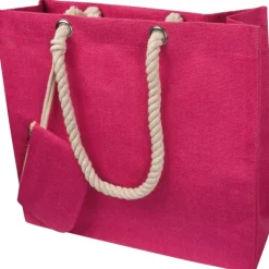 Torba z juty z portfelem MILDRED / Różowy 6086511