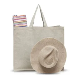 Torba z recyklingowej bawełny 180g z laminowanym wnętrzem / SHOPPER / Beżowy IP31117381