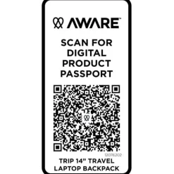 Trip Aware™, plecak na laptopa 14 cali wykonany z materiałów z recyklingu, 9 l / Złamana biel 12076202