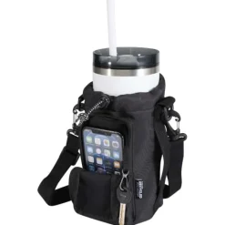 Trip Aware™, torba na butelki wykonana z materiałów z recyklingu, 2 l / Czarny 12076590