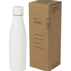 Vasa butelka ze stali nierdzwenej z recyklingu z miedzianą izolacją próżniową o pojemności 500 ml posiadająca certyfikat RCS / Biały 10073601