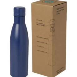 Vasa butelka ze stali nierdzwenej z recyklingu z miedzianą izolacją próżniową o pojemności 500 ml posiadająca certyfikat RCS / Niebieski 10073652
