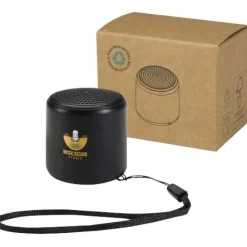 Velkis głośnik bezprzewodowy Bluetooth® o mocy 3 W z tworzyw sztucznych pochodzących z recyklingu / Czarny 12448590