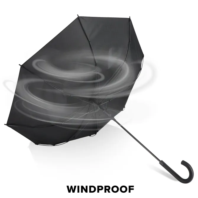Verdure 190T Pongee 23" Wiatroodporny parasol z uchwytem, automatyczny / Czarny LT97119-N0002