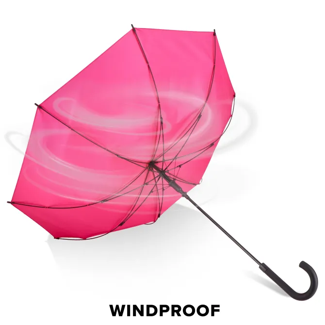 Verdure 190T Pongee 23" Wiatroodporny parasol z uchwytem, automatyczny / Różowy LT97119-N0076