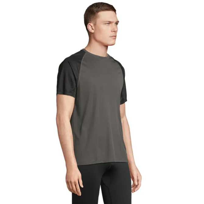 VORTEX RAGLAN T-SHIRT / Black/Charcoal Grey S04787-BI-S