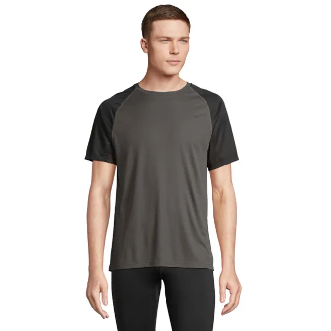 VORTEX RAGLAN T-SHIRT / Black/Charcoal Grey S04787-BI-S