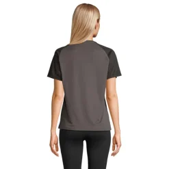 VORTEX WOMEN RAGLAN T-SHIRT / Black/Charcoal Grey S04788-BI-L