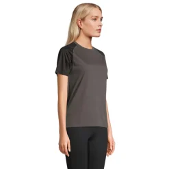 VORTEX WOMEN RAGLAN T-SHIRT / Black/Charcoal Grey S04788-BI-M