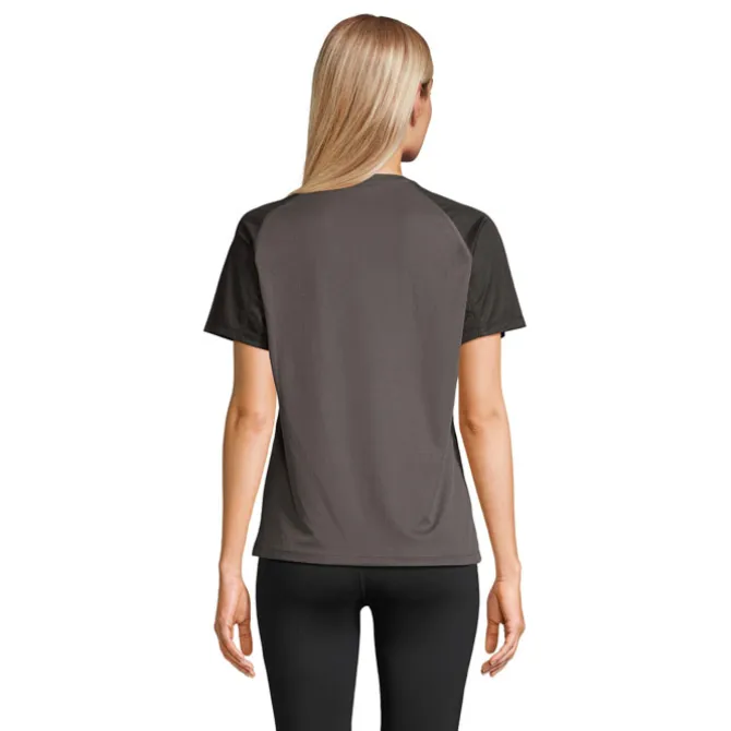 VORTEX WOMEN RAGLAN T-SHIRT / Black/Charcoal Grey S04788-BI-M