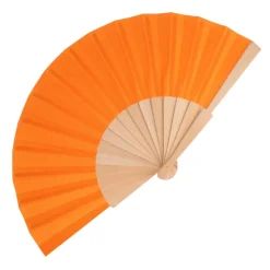 Wachlarz ręczny drewno i R-PET / Pomarańczowy LT90523-N0026