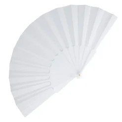 Wachlarz ręczny plastik i poliester / Biały LT90522-N0001