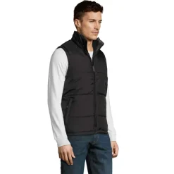 WARM Męska kamizelka 210g / Czarny / Czarny opal S44002-BK-L