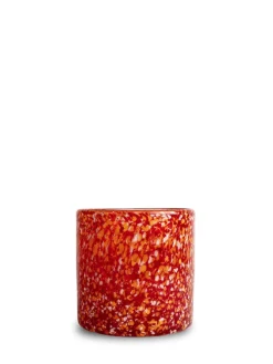 Wazon/Świecznik Calore M, czerwony/pomarańczowy / BYON 5280600266-00--00