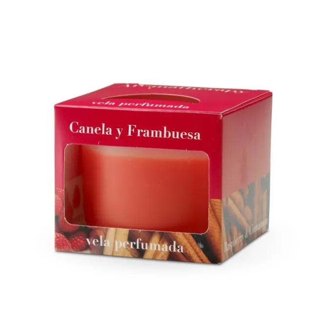 Świeca Cordoba 9x7,5cm Cinnamon - raspberry CERERIA MOLLA / Czerwony B3CM-13001