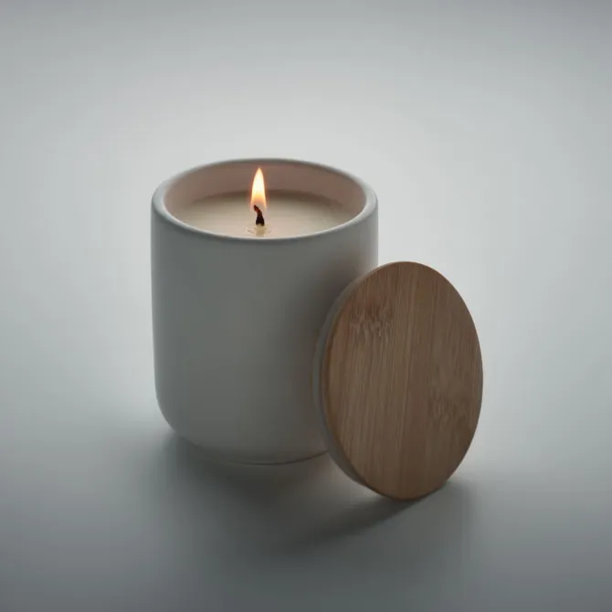 Świeca roślinna 200 gr / Biały MO6986-06