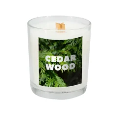 Świeca sojowa 190g Cedarwood / Przeźroczysty PS0002