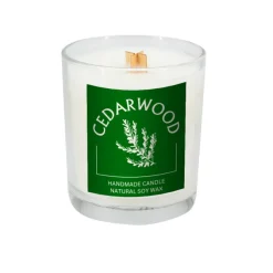 Świeca sojowa 190g Cedarwood / Przeźroczysty PS0002