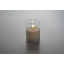 Świeca woskowa LED w szkle / Bialy MO2366-06