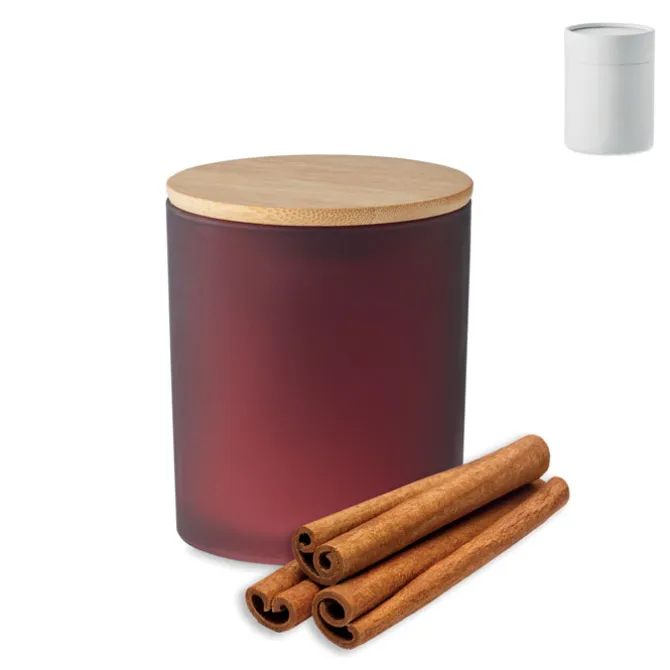 Świeca woskowa roślinna 120 gr / Burgund MO6612-02