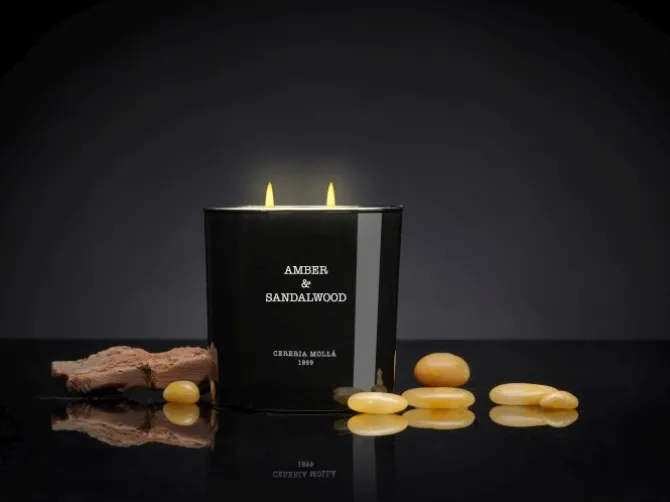 Świeca XL 600g Amber and Sandalwood CERERIA MOLLA / Czarny B3CM-6637