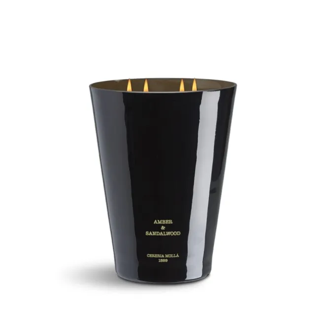 Świeca XXL 3,5kg Amber and Sandalwood CERERIA MOLLA / Czarny B3CM-5002