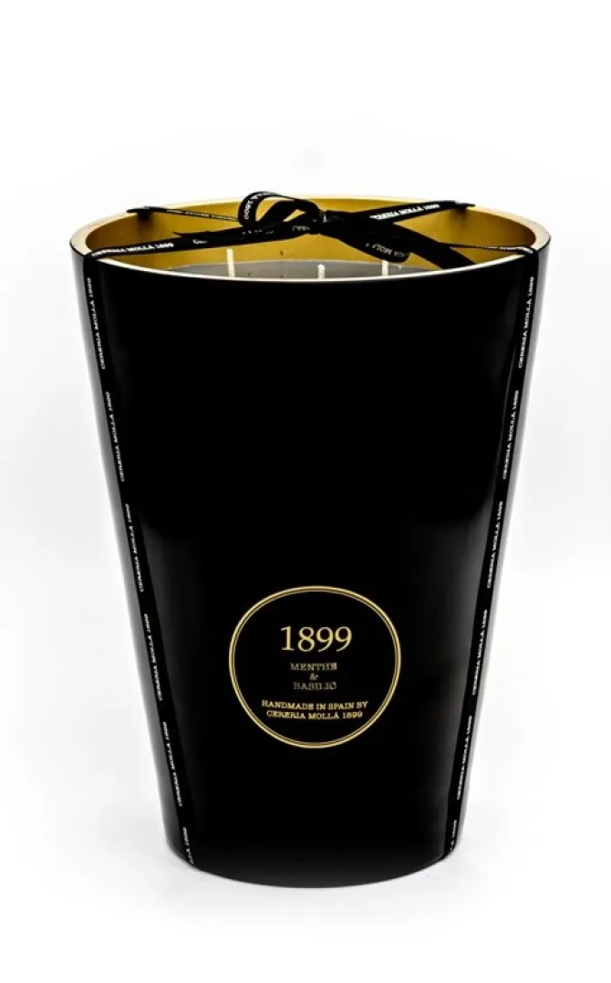 Świeca XXL 3,5kg Menthe and Basilic CERERIA MOLLA / Czarny B3CM-6682