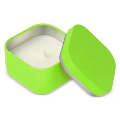 Świeca zapachowa Ananda na bazie roślin w puszce z recyklingu / Jasnozielony LT90744-N0032